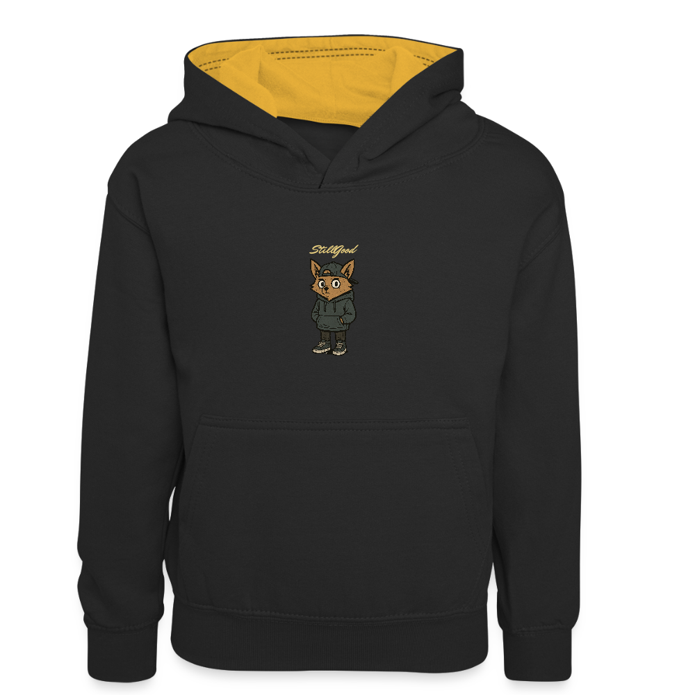 Kontrastluvtröja barn - svart/guld