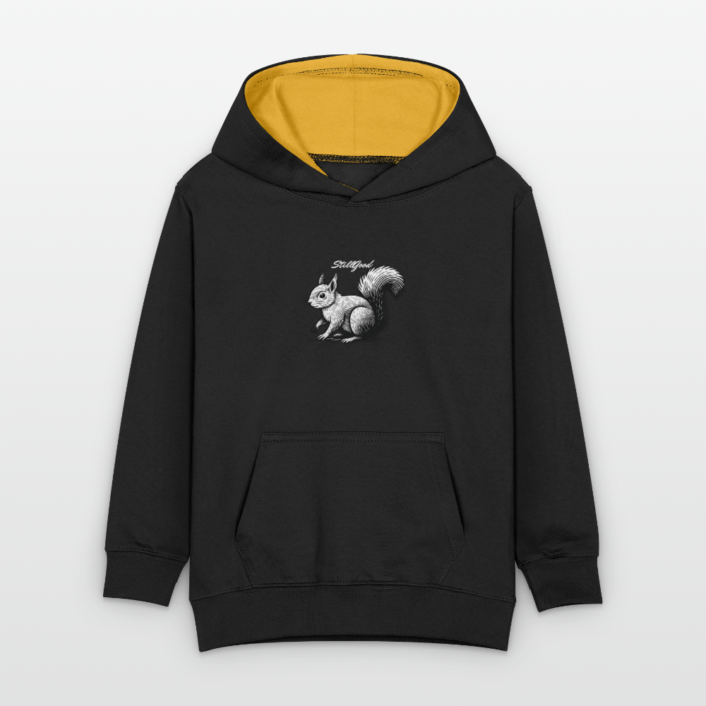 Kontrastluvtröja barn - svart/guld