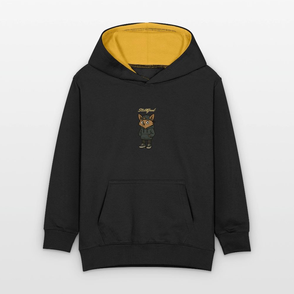 Kontrastluvtröja barn - svart/guld