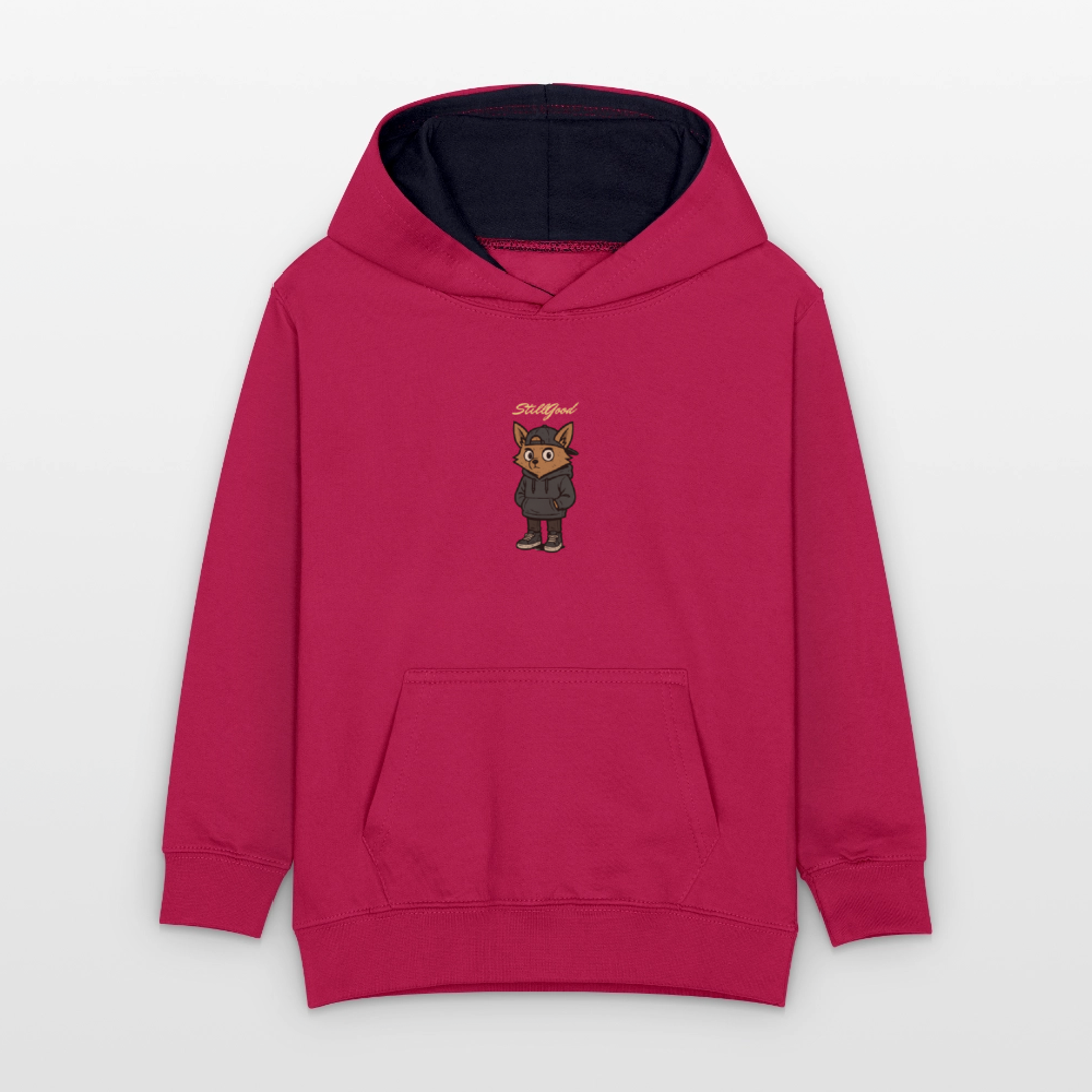 Kontrastluvtröja barn - rosa/marinblå