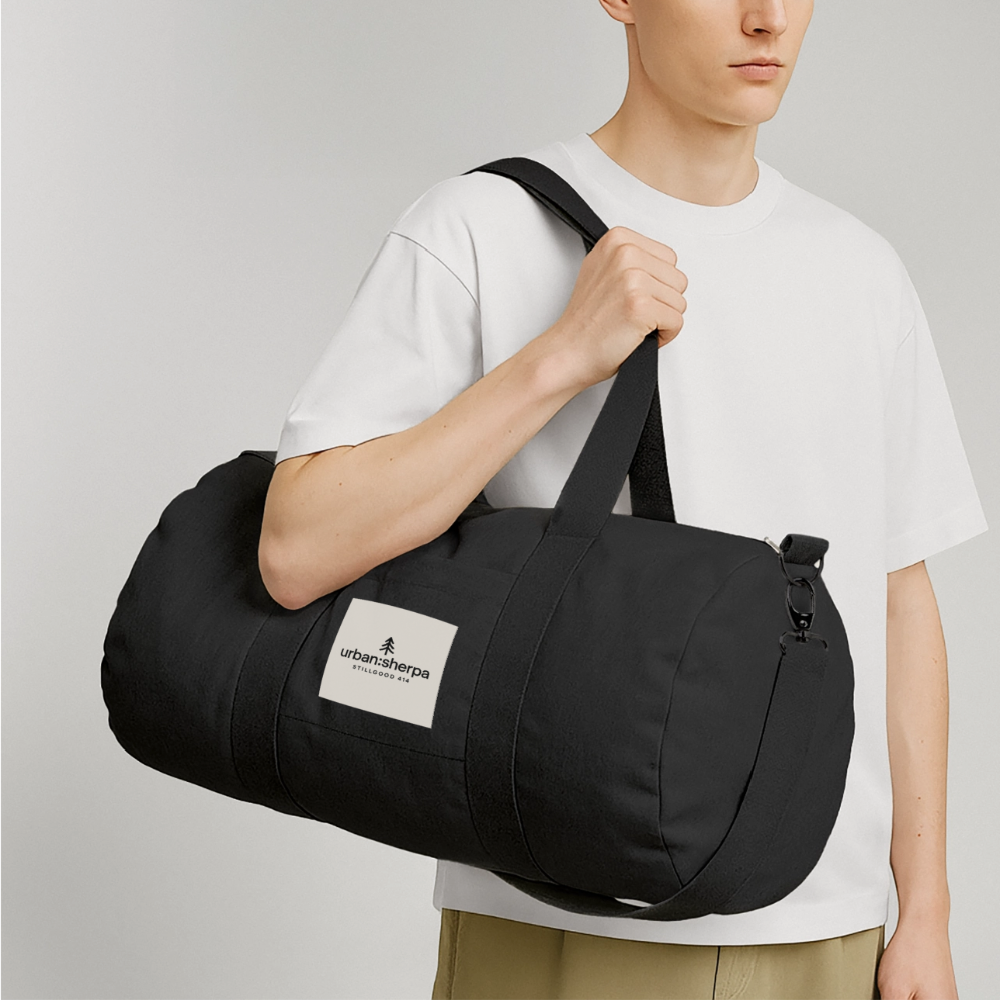 StillGood - Återvunnen duffelväska i kanvas - svart