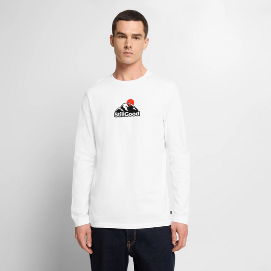 Ekologisk långärmad premium-T-shirt herr - vit