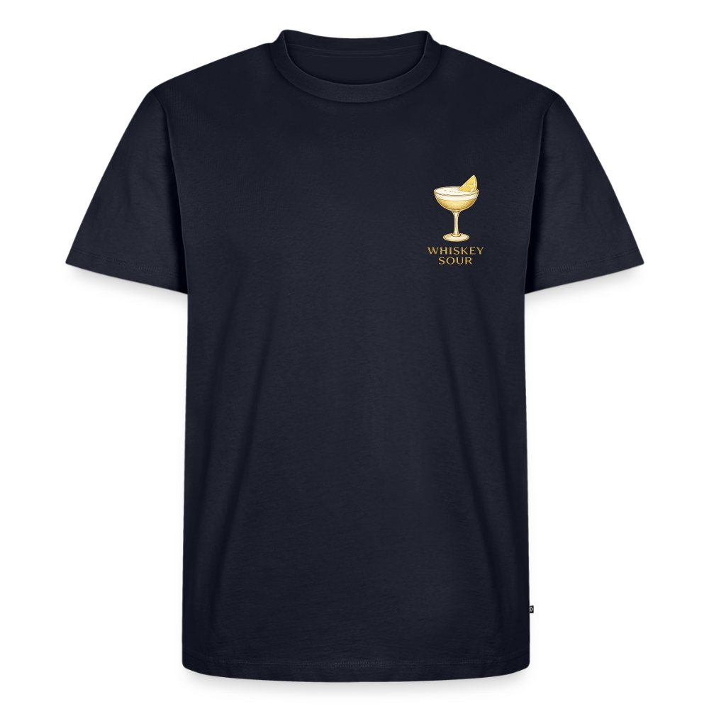 Premium-T-shirt Whiskey sour - marinblå