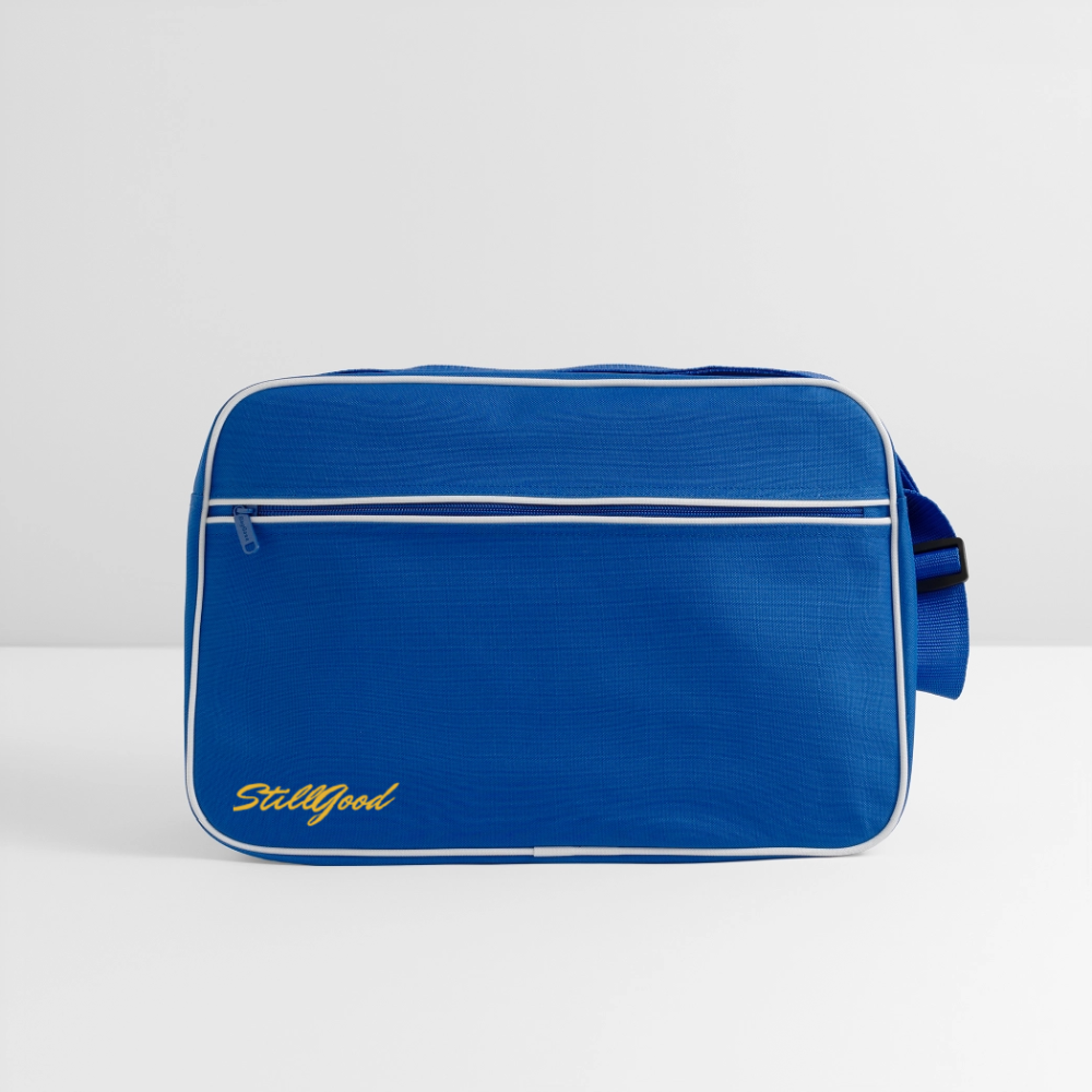Stillgood Retroväska - blå/vit