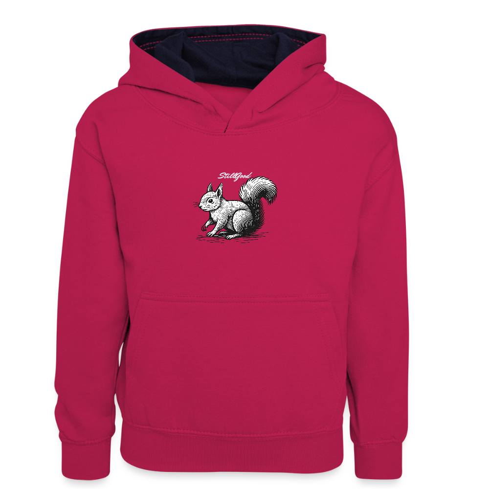 Kontrastluvtröja barn - rosa/marinblå