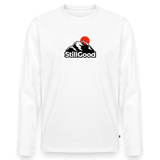 Ekologisk långärmad premium-T-shirt herr - vit