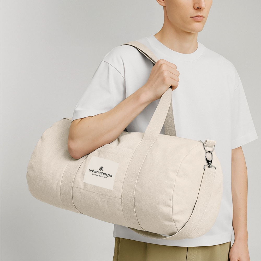 StillGood - Återvunnen duffelväska i kanvas - naturvit