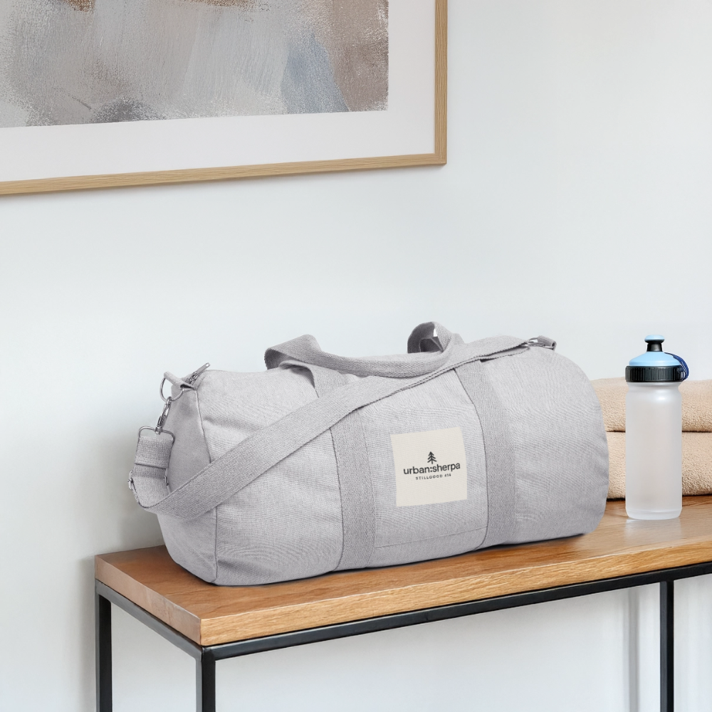 StillGood - Återvunnen duffelväska i kanvas - gråmelerad