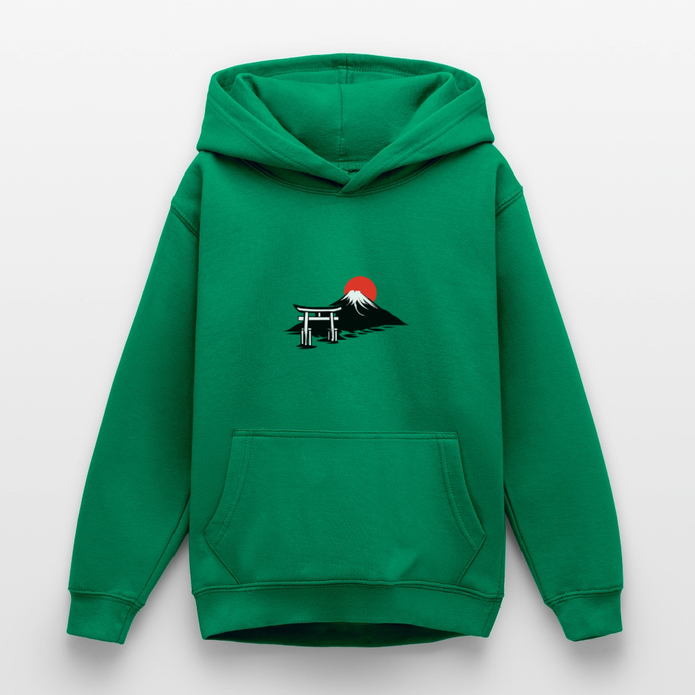 Luvtröja tonåring & barn - kellygrön