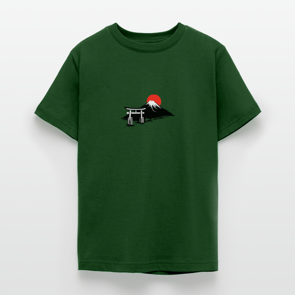 T-shirt tonåring JPN sunrise - skogsgrön