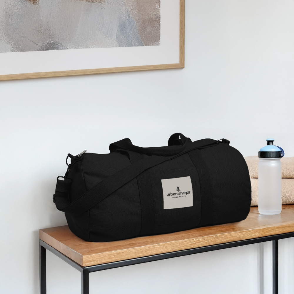 StillGood - Återvunnen duffelväska i kanvas - svart