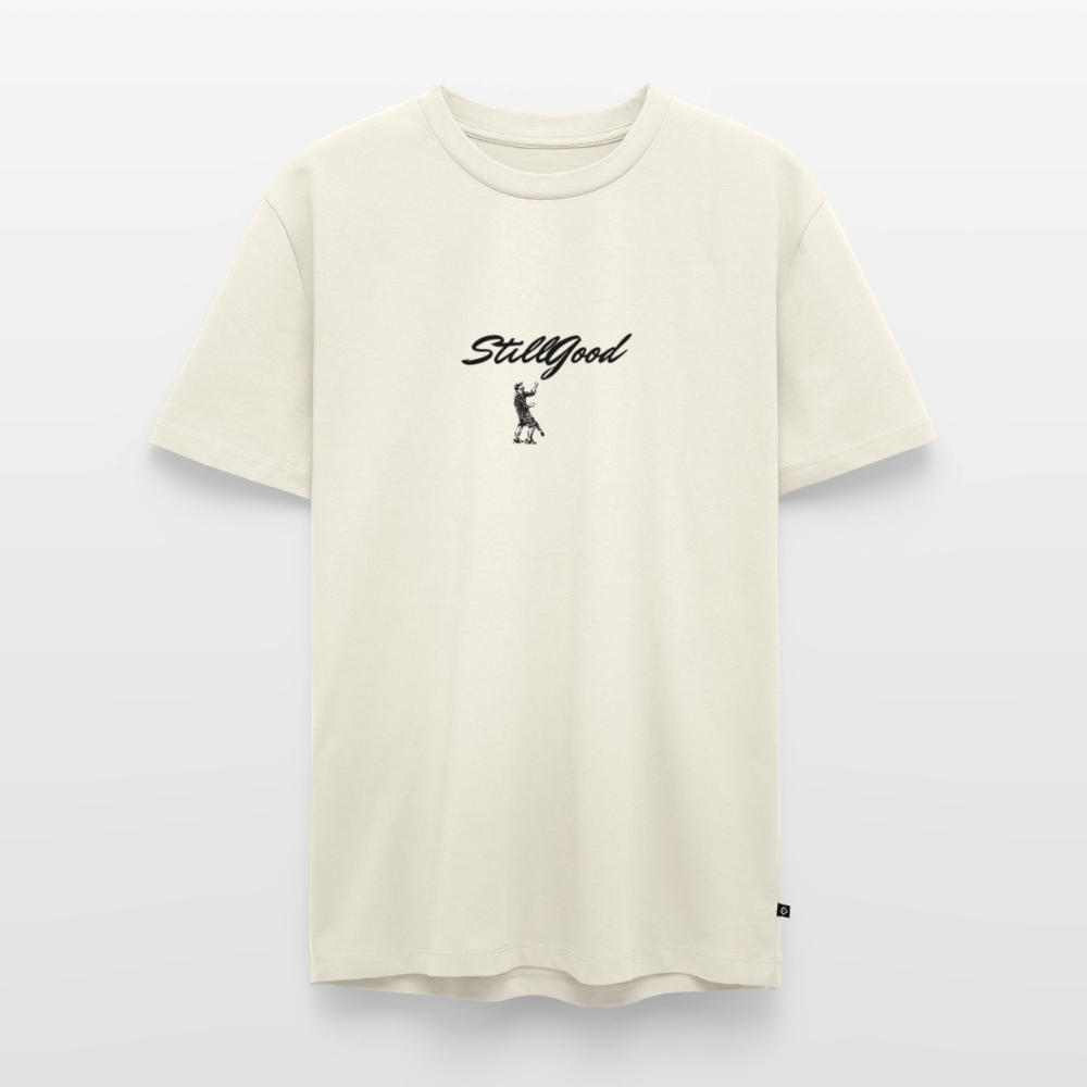 Premium-T-shirt herr - naturvit