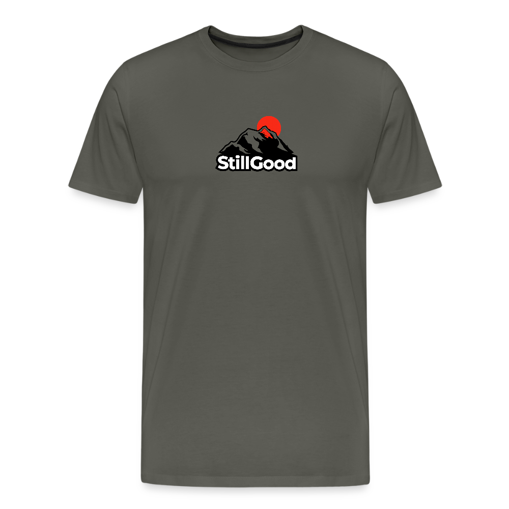 Premium-T-shirt herr - asfalt