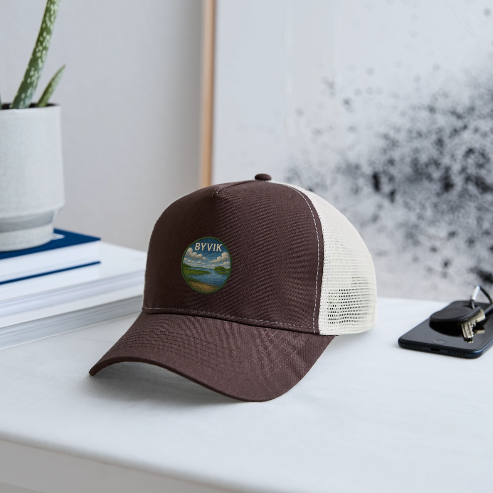 Byvik Trucker Cap - brun/beige